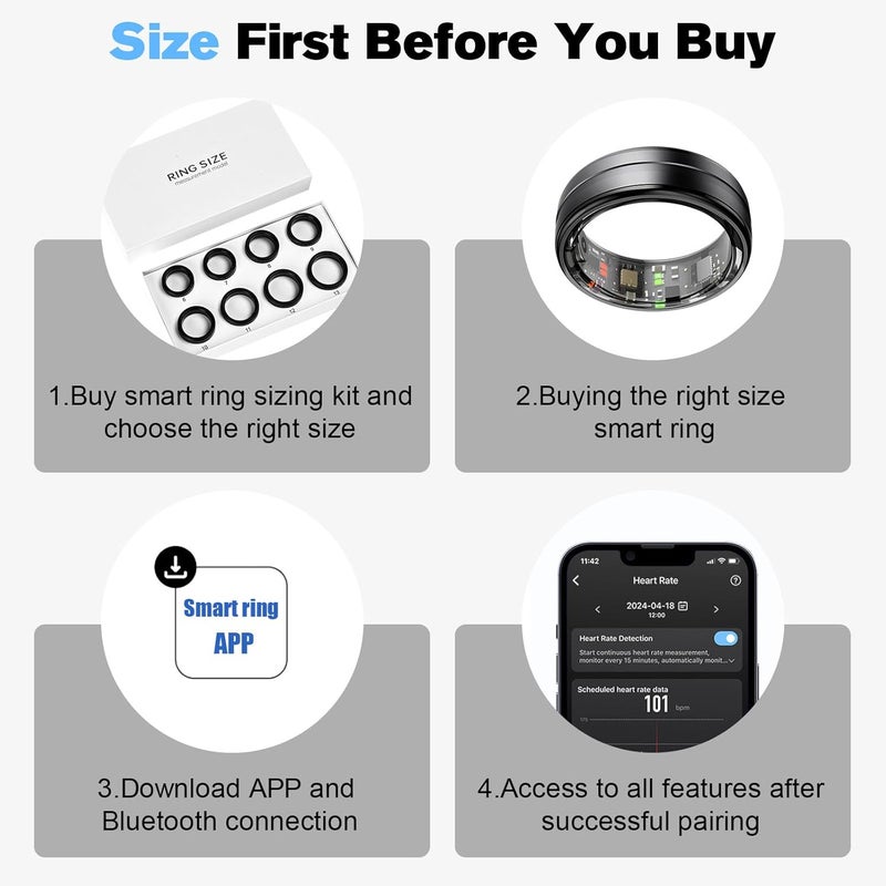 MagLoop Smart Ring Health Tracker Ring Sizing Kit,Size Before You Buy (Only Includes Sizing Kit) - Image 2